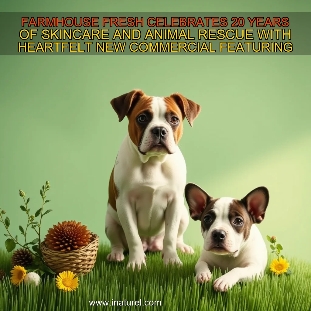 Artistic representation for FARMHOUSE FRESH CELEBRATES 20 YEARS OF SKINCARE AND ANIMAL RESCUE WITH HEARTFELT NEW COMMERCIAL FEATURING BELOVED TAKE ME HOME TRACK RENDITION