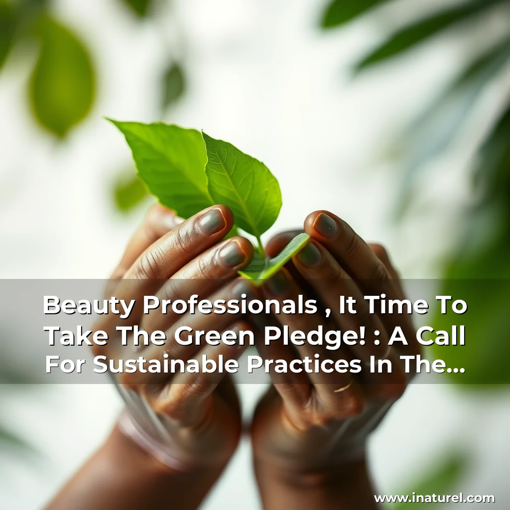 Artistic representation for Beauty Professionals , It Time To Take The Green Pledge! : A Call For Sustainable Practices In The Beauty Industry!