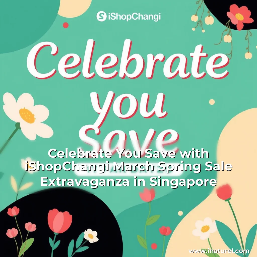 Artistic representation for Celebrate You Save with iShopChangi March Spring Sale Extravaganza in Singapore