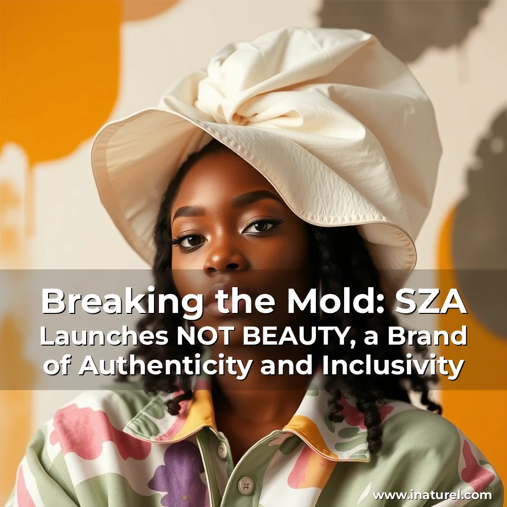 Artistic representation for Breaking the Mold: SZA Launches NOT BEAUTY, a Brand of Authenticity and Inclusivity