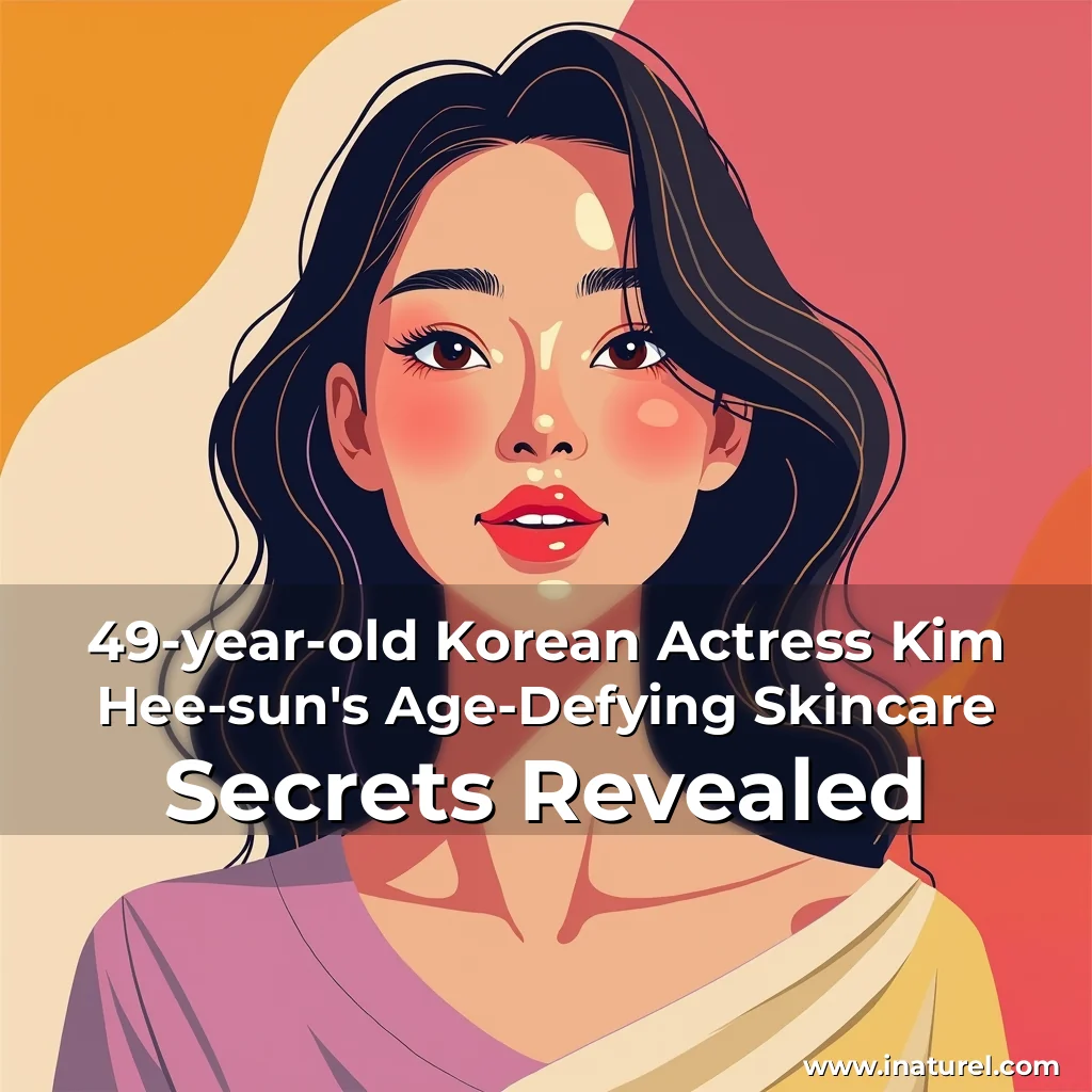 Artistic representation for 49-year-old Korean Actress Kim Hee-sun's Age-Defying Skincare Secrets Revealed