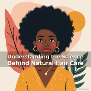 Artistic representation for Understanding the Science Behind Natural Hair Care