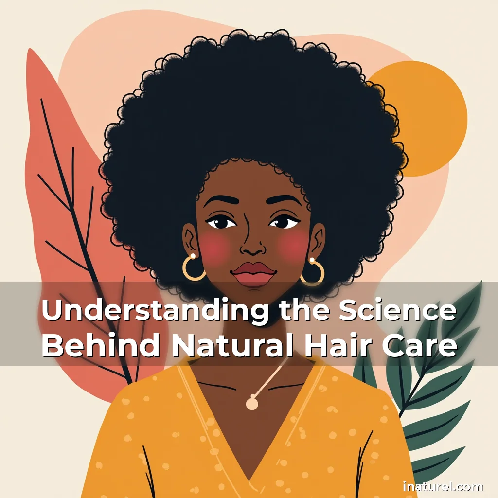 Artistic representation for Understanding the Science Behind Natural Hair Care